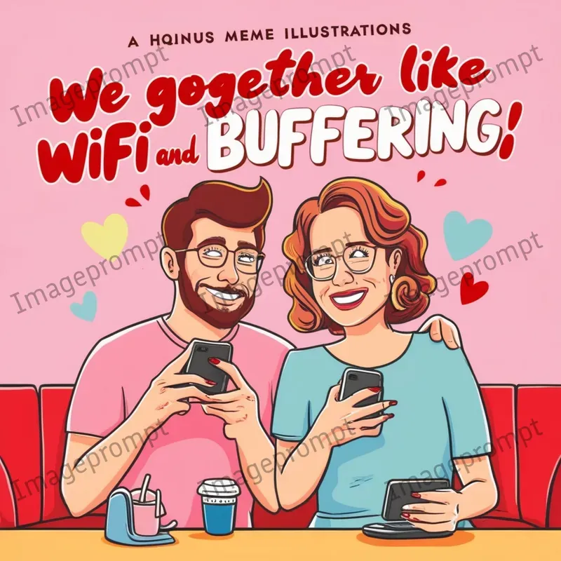 Funny Couple Memes Illustrations