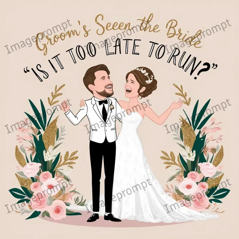 Humorous Wedding Day Meme Illustrations
