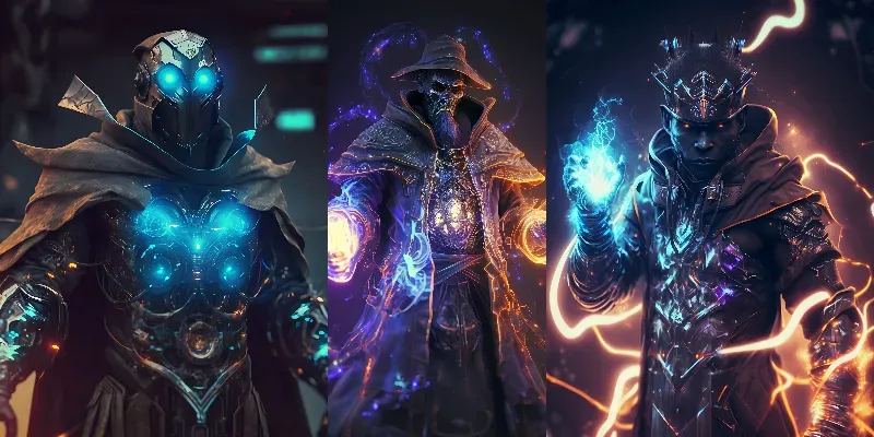 Futuristic Wizard Avatars generated by undefined