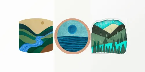 Minimalist Landscapes generated by dalle