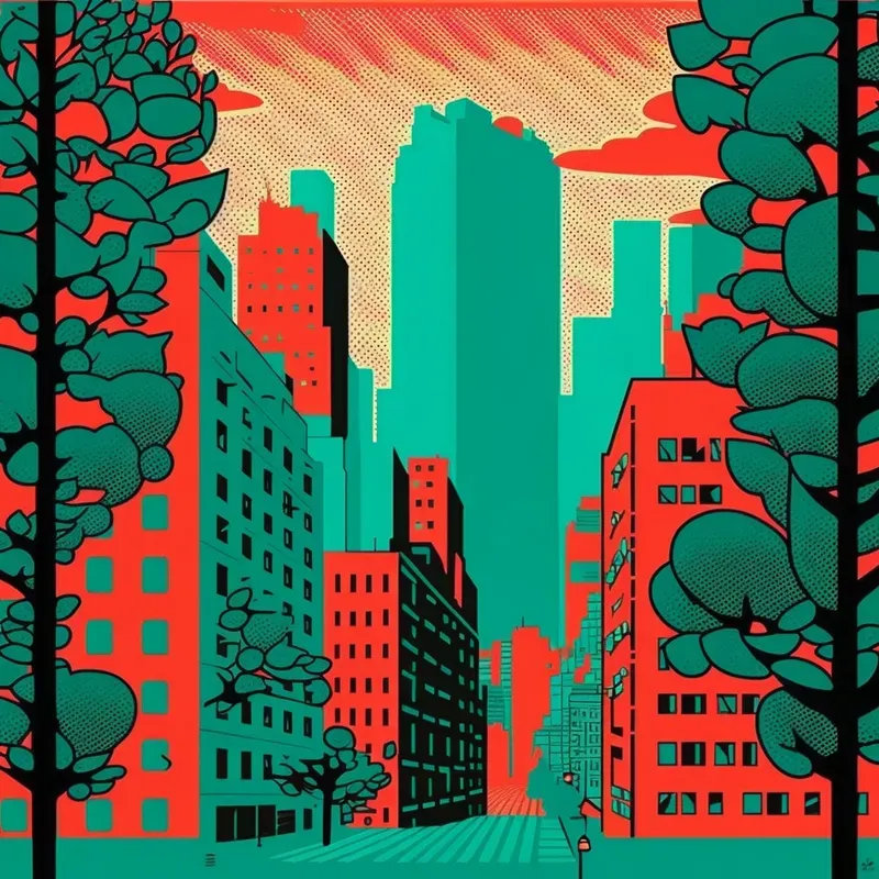 Vividly Colourful Flat Scenes
