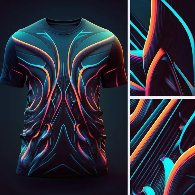 Vibrant Futuristic T-shirt Designs