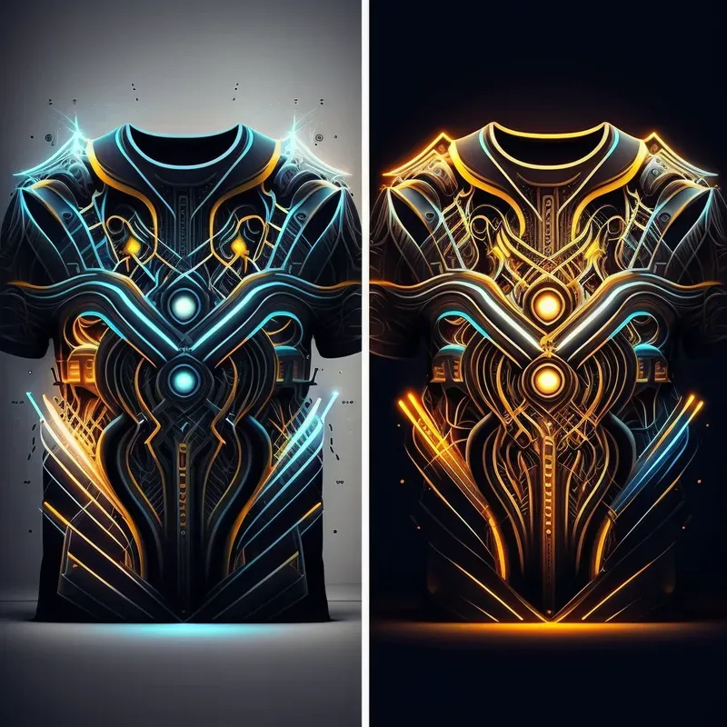Vibrant Futuristic T-shirt Designs