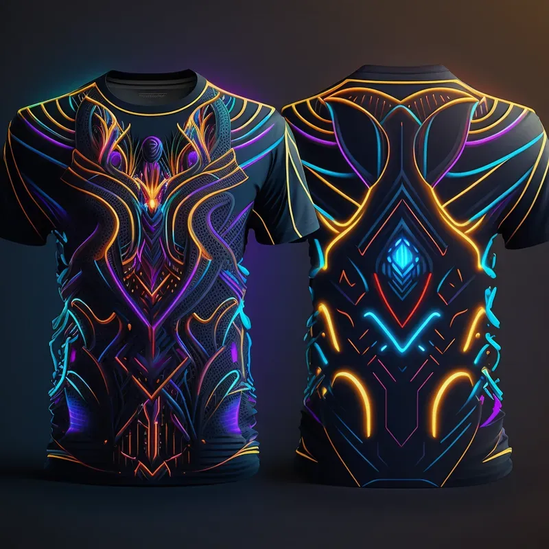 Vibrant Futuristic T-shirt Designs