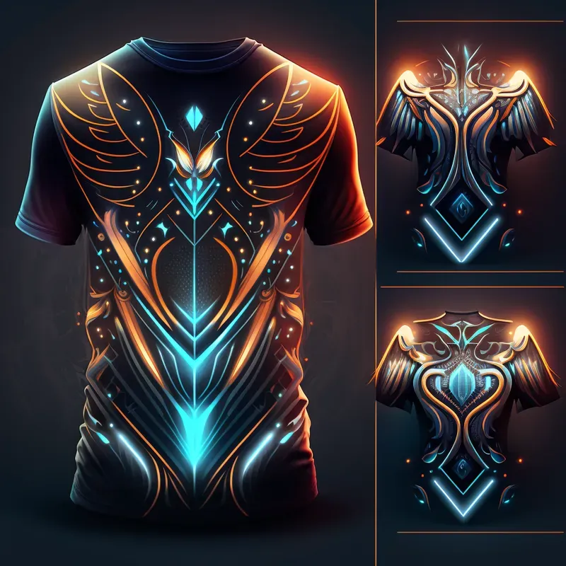 Vibrant Futuristic T-shirt Designs