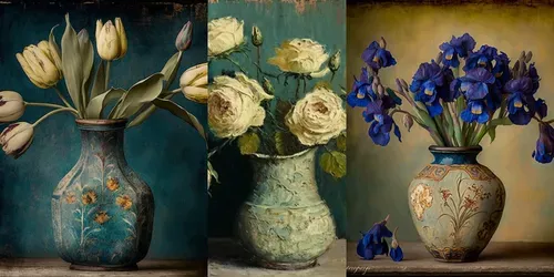 Artistic Flower Vases generated by midjourney