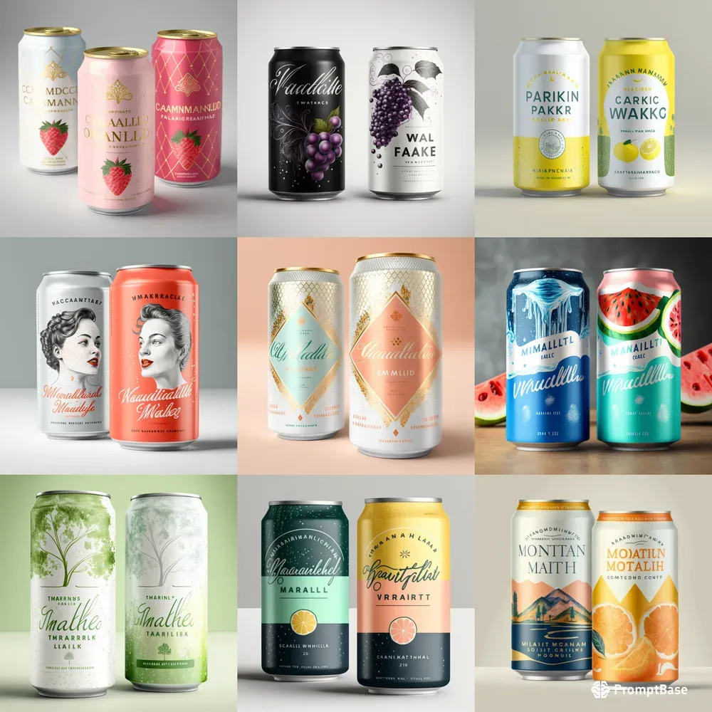 Flavored Water Can Designs