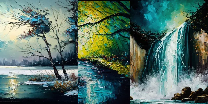 Scenic Oil Paintings generated by undefined