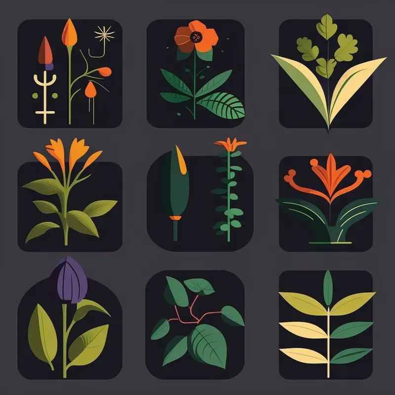 Sleek Plant Icon Collections