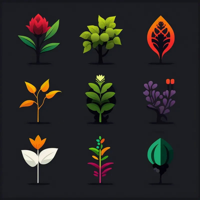 Sleek Plant Icon Collections