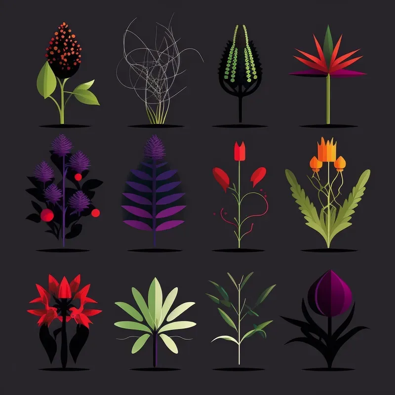 Sleek Plant Icon Collections