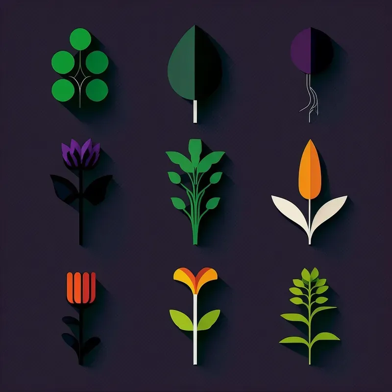 Sleek Plant Icon Collections