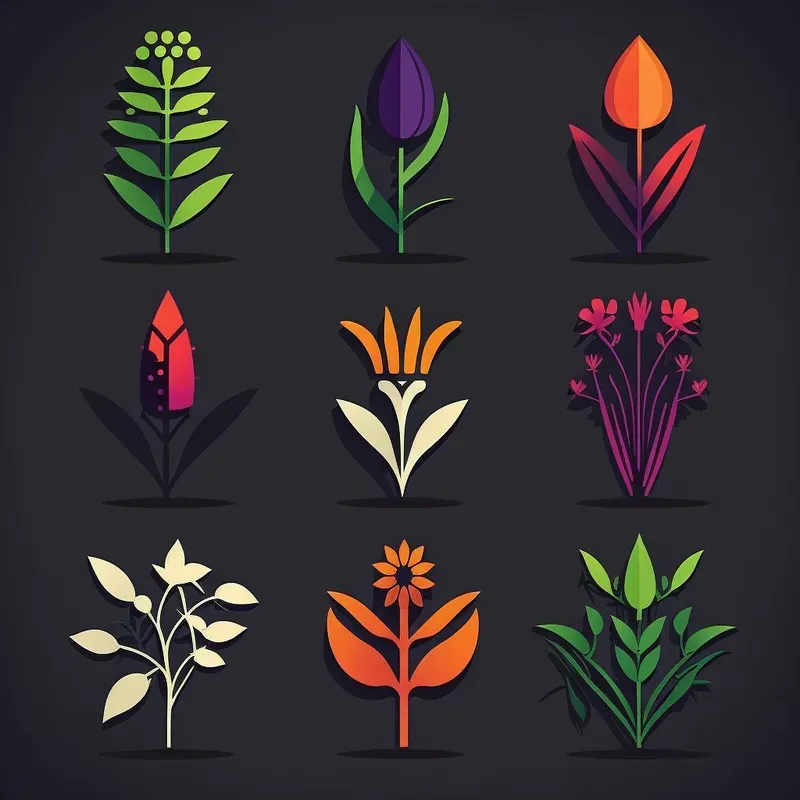Sleek Plant Icon Collections