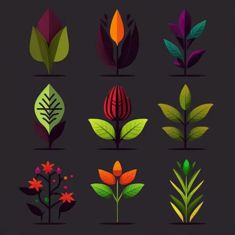 Sleek Plant Icon Collections