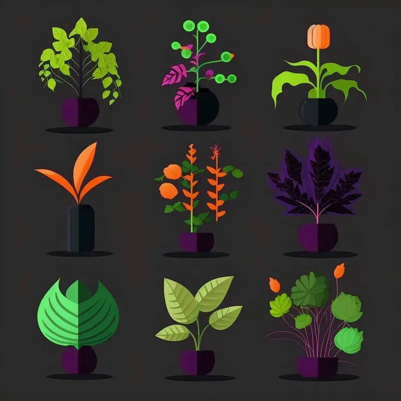 Sleek Plant Icon Collections