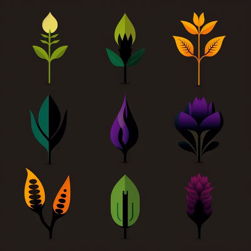 Sleek Plant Icon Collections