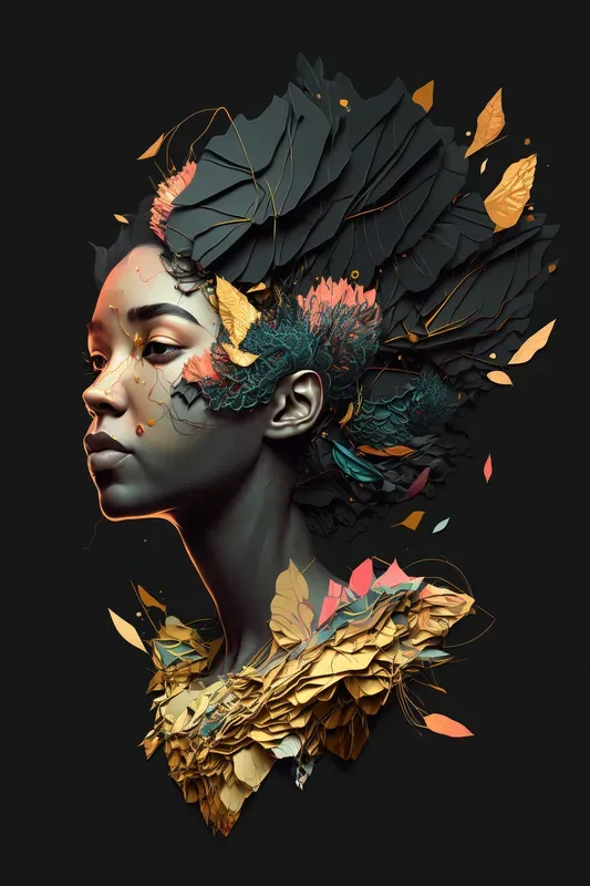 Neofuturistic Low-poly Portrait Designs