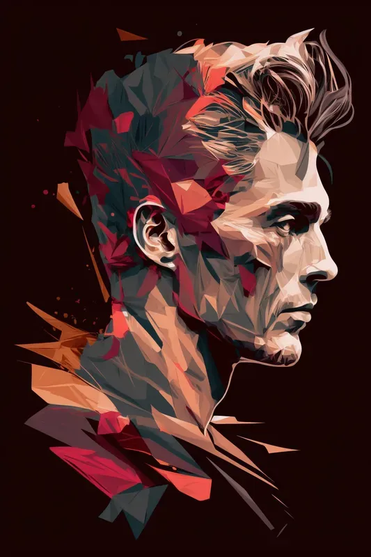 Neofuturistic Low-poly Portrait Designs