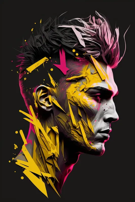 Neofuturistic Low-poly Portrait Designs