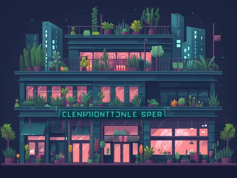 Cute Elevation View Vector Architecture