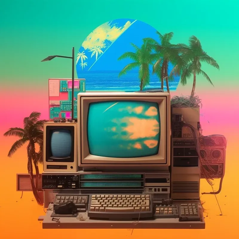 Random Postinternet Vaporwave Collages