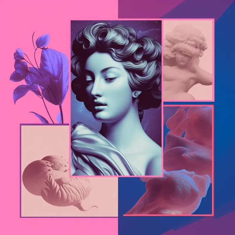Random Postinternet Vaporwave Collages