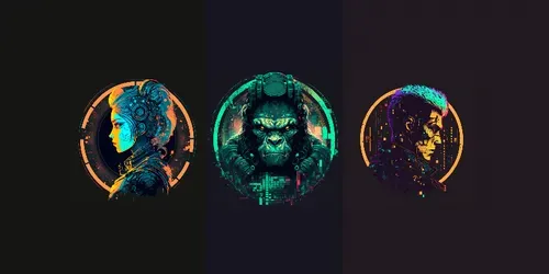 Cyberpunk Avatars generated by midjourney