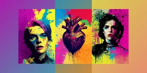 Rainbow Glamour Shot Poster Designs generated by midjourney