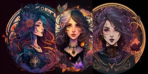Enchanting Witchcraft Avatars generated by midjourney