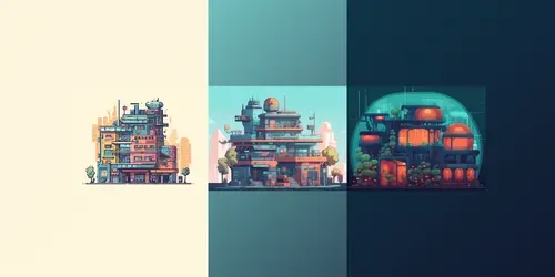 Cute Elevation View Vector Architecture generated by midjourney