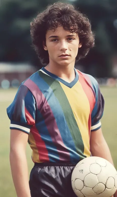 Vintage Portraits Of 80s Soccer Players