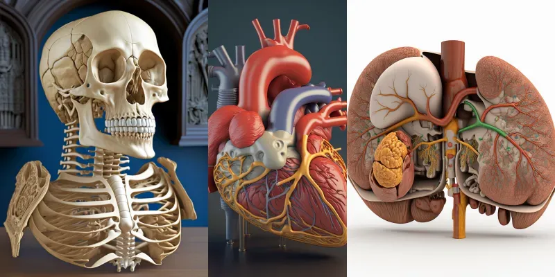 Anatomy Illustrations Of Human Organs generated by undefined