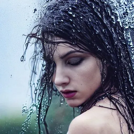 Wet Hair Portraits In Different Styles