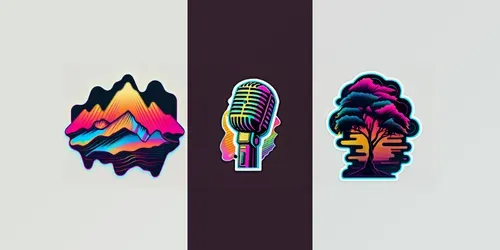 Synthwave Neon Stickers generated by midjourney