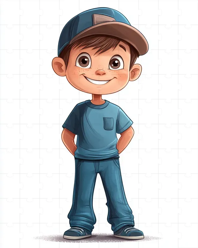 Happy Character Cartoon Illustrations