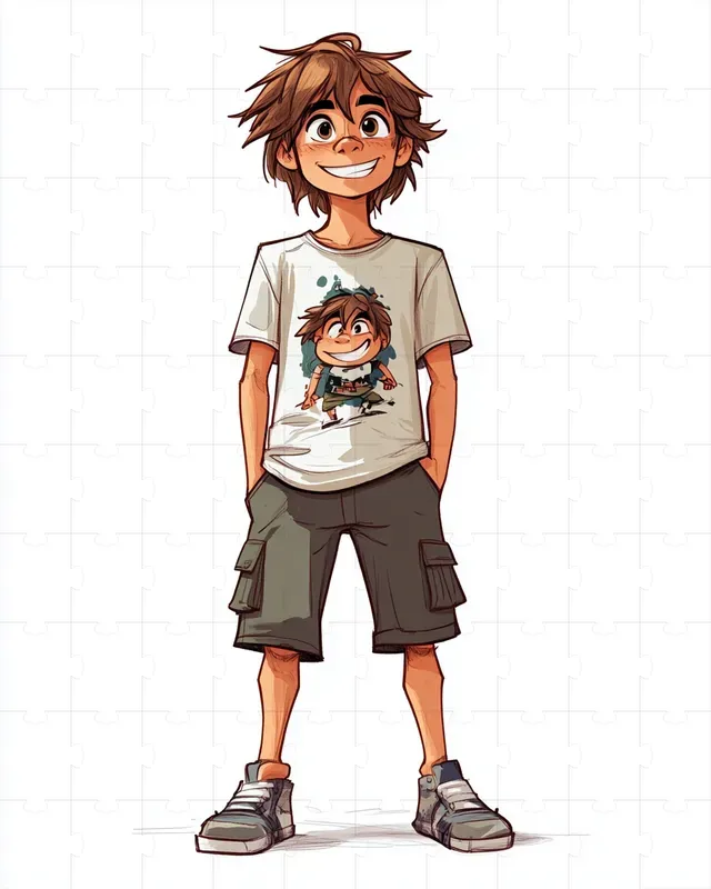 Happy Character Cartoon Illustrations