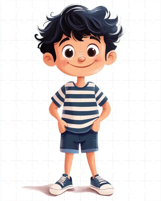 Happy Character Cartoon Illustrations