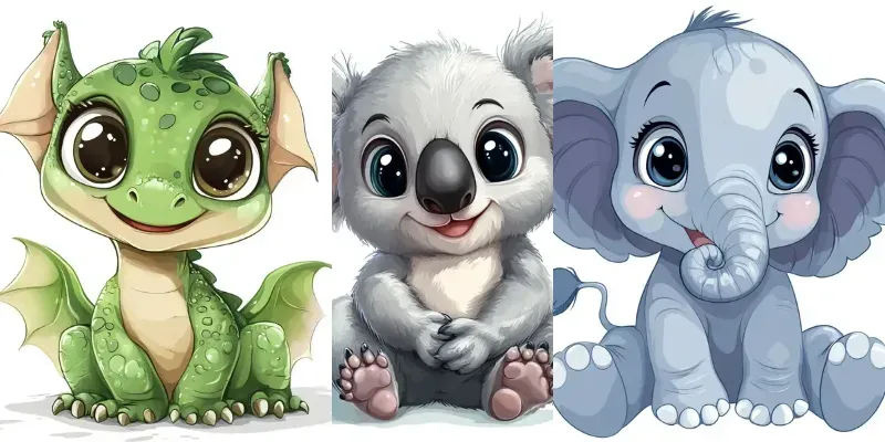 Cartoon Smiling Animals generated by undefined