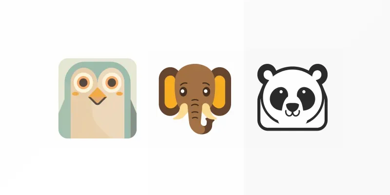 Minimal Style Animal Emoji Logos generated by undefined