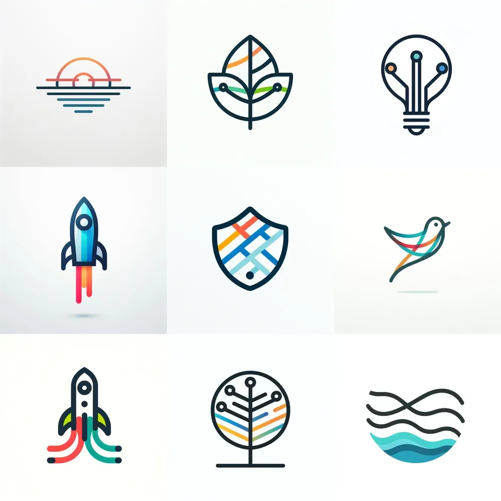 Minimalist Vector Line Logos