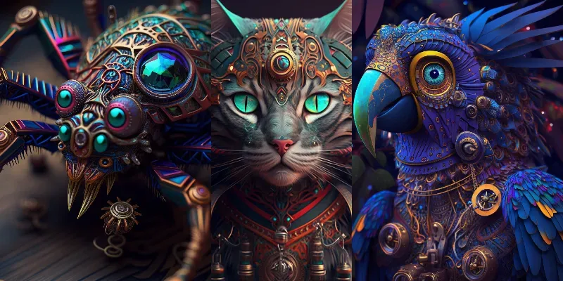 Steampunk Animals HD generated by undefined