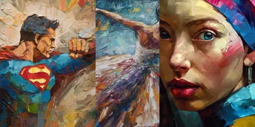Thick Paint Paintings generated by midjourney