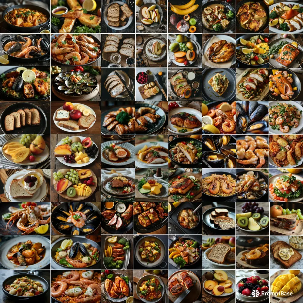 Sets Of Refined Snacks And Main Dishes