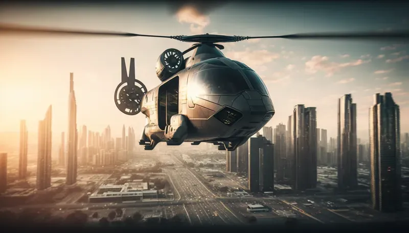 Futuristic Transport Vehicles In Cities