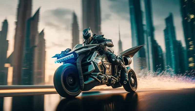 Futuristic Transport Vehicles In Cities
