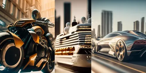 Futuristic Transport Vehicles In Cities generated by midjourney