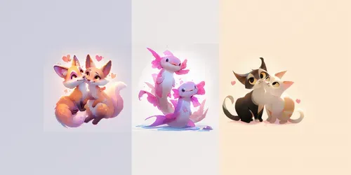 Valentine Animals generated by midjourney