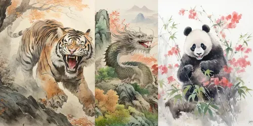 Watercolored Creature Painting generated by midjourney