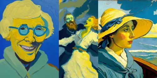 Two Tone Paintings generated by midjourney