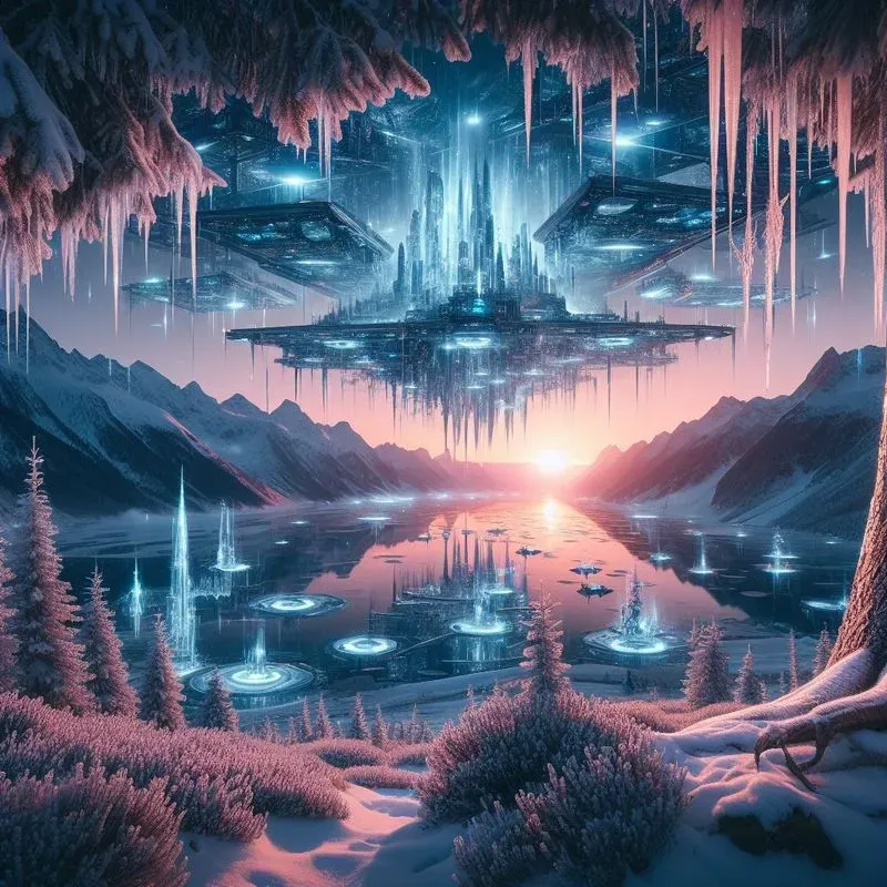 Enchanted Scifi Forest Nightscapes